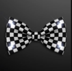 Black and White Light Up Checker Bow Tie. This Black and White Checker Bow Tie will class up any outfit.