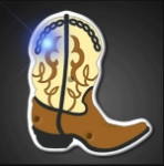 Brown Cowboy Boot Flashing LED Lights (Pack of 12) Brown Cowboy Boot Flashing LED Lights, cowboy, boot, flashing, light up, party favor, western, new year's eve, wholesale, inexpensive, bulk