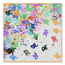 30 & Stars Confetti Multiple Colors 