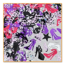 Girls' Night Out Confetti with Multiple colors of shoes, streamers and stars