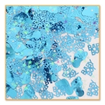 Baby Boy Blue Metallic Confetti 