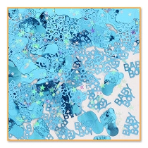 Baby Boy Blue Metallic Confetti 
