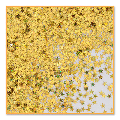 Gold Holographic Small Stars Confetti 