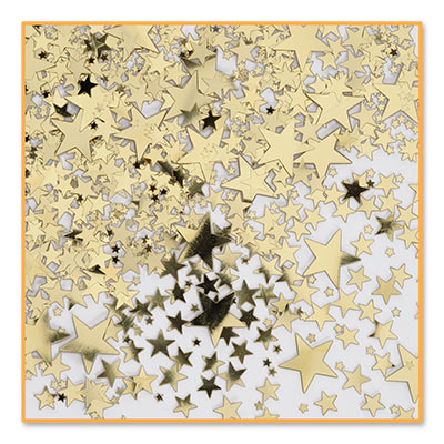 Gold Metallic Stars Confetti different sizes  