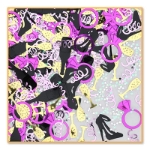 Bachelorette Party Metallic Confetti with stars, wine glasses, rings, and streamers