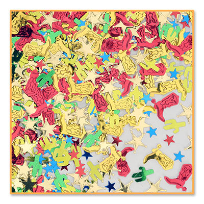 Western Party Metallic Confetti in Multi Colors 
