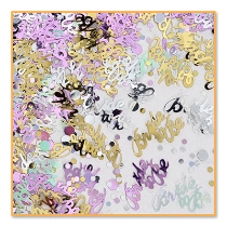 Metallic Bride To Be Confetti in gold, silver, pink 