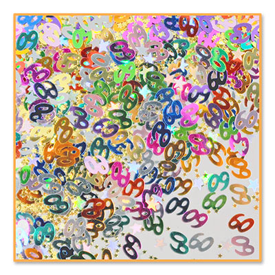 Metallic Multi color 60 & Stars Confetti