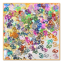 Metallic Multi color 60 & Stars Confetti