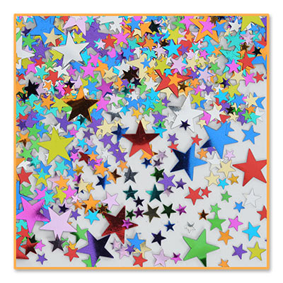Metallic Multi color and different size Pretty Party Stars Confetti