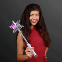 Deluxe Winter Snowflake LED Party Wands. These Deluxe Winter Snowflake LED Party Wands are perfect for any snow princess.