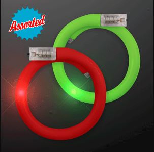 Flash Bracelet Light Up Christmas Assortment. These Flash Bracelets are perfect stocking stuffers for the kiddos.