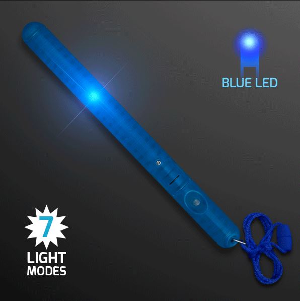 Blue Flashing LED Wands (Pack of 12) Blue Flashing LED Wands, flashing, led, light up, wands, party favor, patrol wand, light up wand, wholesale, inexpensive, bulk, baton