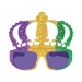 Glittered Mardi Gras Crown Glasses 