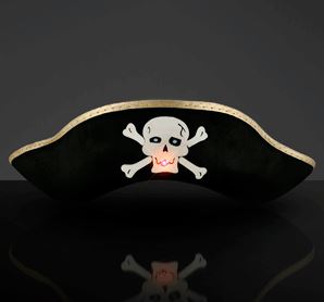 LED Pirate Hat with Flashing Skull. This LED Pirate Hat will make sure the wearer is the Captain of the sea.