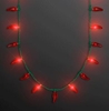 Necklace with red chili peppers attached that lights up.