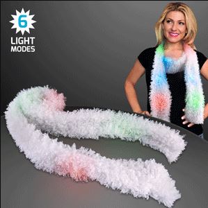 LED Scarf with Multicolor Lights w/ Six Light Modes. This Scarf will keep you warm and provide some flare to your winter outfit.