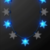 Necklace with snowflakes that lights up with LED lights. 