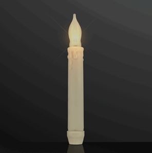 This White LED Taper Candles, Flickering Amber Light are great for a Halloween decoration 