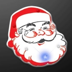 Light Up Flashing Classic Santa LED Pin (Pack of 12) Light Up Flashing Classic Santa LED Pin