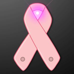 Light Up Pink Ribbon Pins (Pack of 12) Light Up Pink Ribbon Pins, light up, pink ribbon, pin, party favor, breast cancer awareness, october, wholesale, inexpensive, bulk