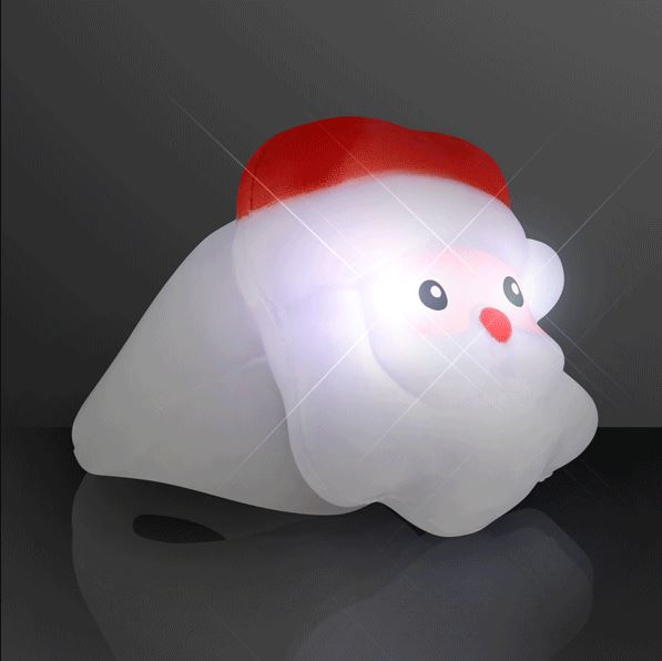 LED Light Up Santa Claus Rings