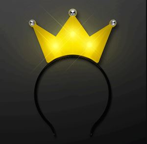 Light Up Yellow Crown Tiara is perfect for a princess Halloween costume 