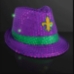 Mardi Gras Sequin Light Up Fedora Hats