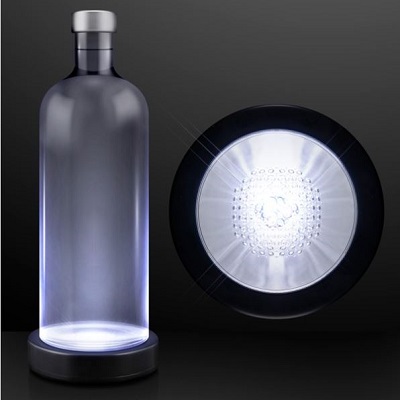 White LED Bottle Glorifiers (Pack of 12) LED white Bottle Glorifiers, new years eve party supplies, themed party supplies, light up bottle glorifiers, glow in the dark party supplies