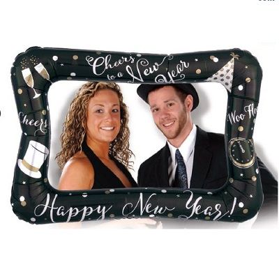 New Year Selfie Frame Balloon (Pack of 10) Picture, photo props, selfi frame balloon, ballon, picture frame 
