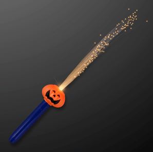 Pumpkin Face LED Wand. This Pumpkin Face LED Wand is the perfect addition to any witch or wizard Halloween costume.