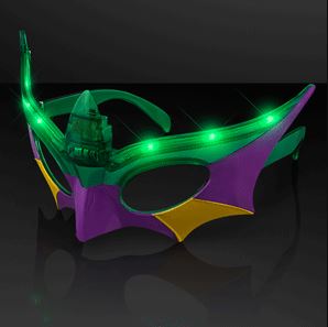 Mardi Gras Mask LED Novelty Shades. This Mardi Gras Mask will add the perfect flare to any Mardi Gras party outfit.