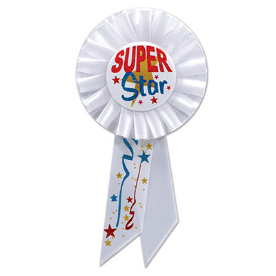 Super Star Rosette (Pack of 6) Super Star Rosette, super star, rosette, classroom, wholesale, inexpensive, bulk