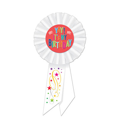 Yay! Its My Birthday Rosette (Pack of 6) Yay! Its My Birthday Rosette, birthday, rosette, party favor, wholesale, inexpensive, bulk