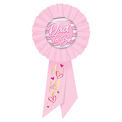 Dad To Be Rosette (Pack of 6) Dad To Be Rosette, dad to be, rosette, party favor, baby shower, it's a girl, wholesale, inexpensive, bulk