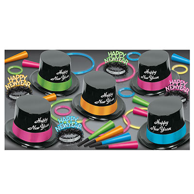 Neon Glow Assortment kit for 10 people on New Years Eve 