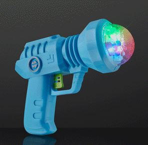 This Blue Space Gun Cool Light Toy can be used for a fun themed party