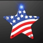 USA American Flag Star Flashing Pin (Pack of 12) LED Flashing USA American Star Pin, American Star Pin, 4th of July Pins, Flashing Star Pin, LED American Pin 