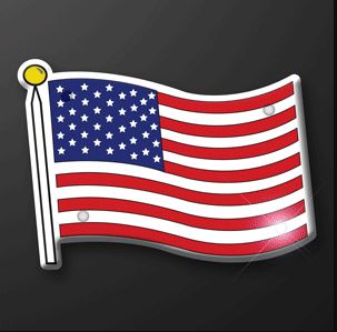 USA Flag Flashing Pin (Pack of 12) LED USA Fl;ashing Flag Pin, Flashing Flag Pin, Light up Pins, 4th of July, Labor Day 