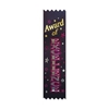Award Of Excellence Value Pack Ribbons with gold and silver metallic lettering outlined in purple with stars