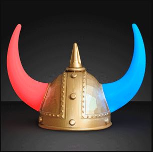 Viking Helmet with Light Up Horns. This Light Up Viking Helmet is perfect for the kiddos who want to be Vikings at night.