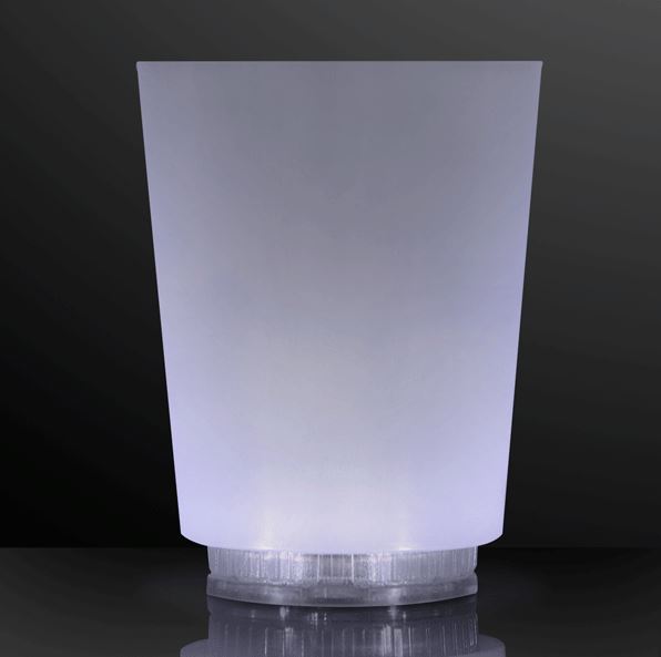 White Light Short Cups. These white light short cups are perfect for finding your glass in the dark at when the party lights are to dim.